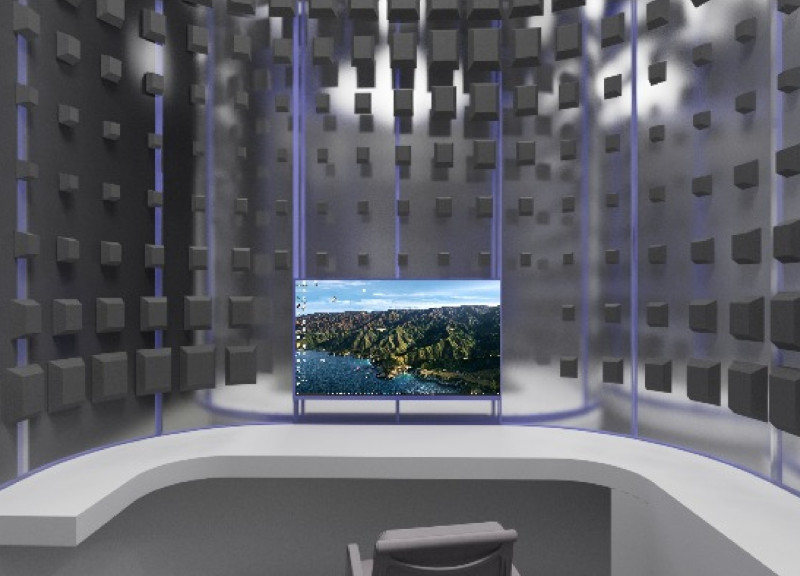 Acoustic Privacy Through Polycarbonate Panels in a Collaborative Space