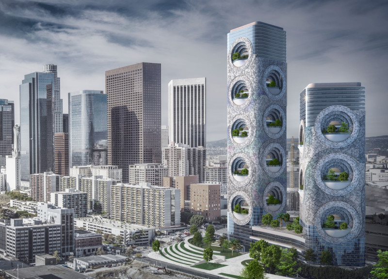 Double Skin Façade with Integrated Community Services in Vertical Housing