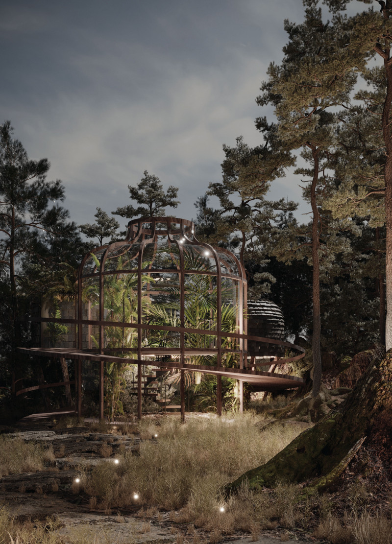 Mirrored Glass and Solar Tiles Create a Harmonious Space for Meditation and Community