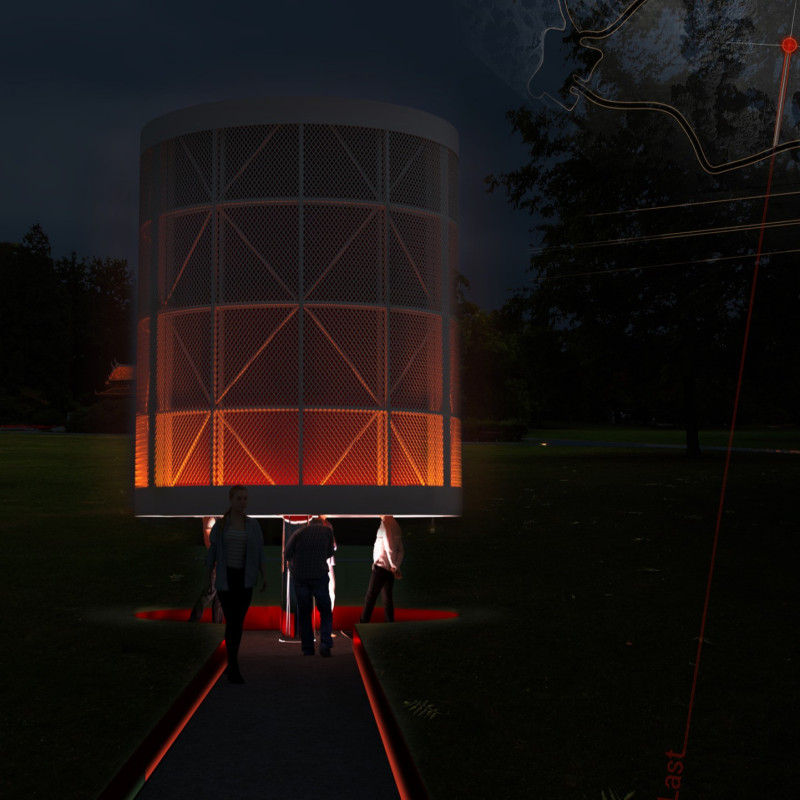 Metallic Grey Ring Embracing Natural Green for Collective Remembrance