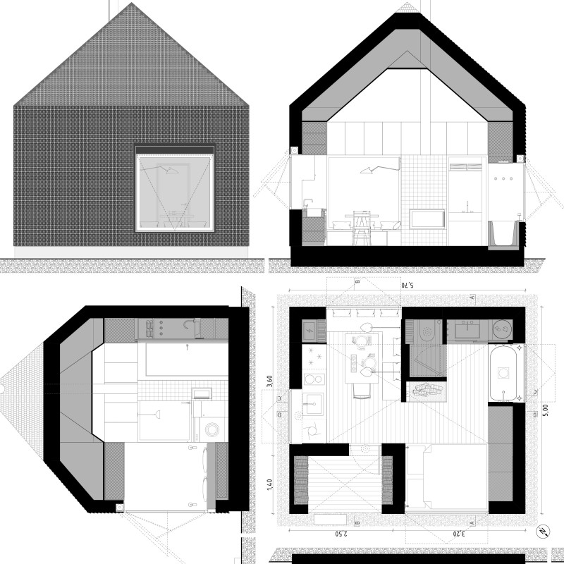 Cedar Shell with Zellige Hearth in Compact Living Solution