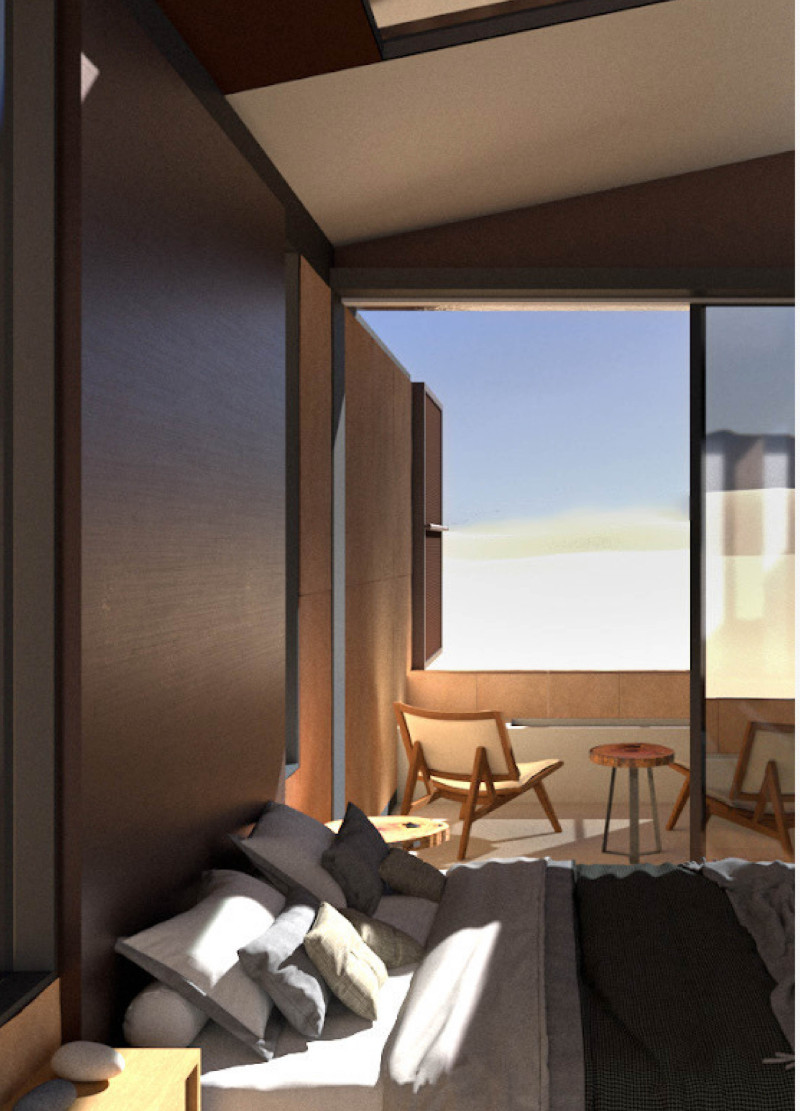 Corten Steel and Adobe Shelters Emphasize Water Management in Desert Living