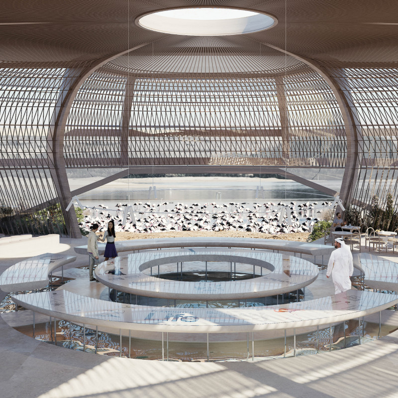 Veiled Transparencies and Natural Ventilation in a Wetland Visitor Center