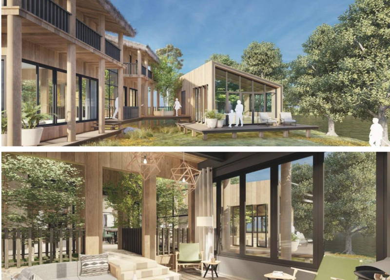 Integrating Nature Through Straw Roofing and Timber Voids for Artistic Retreat