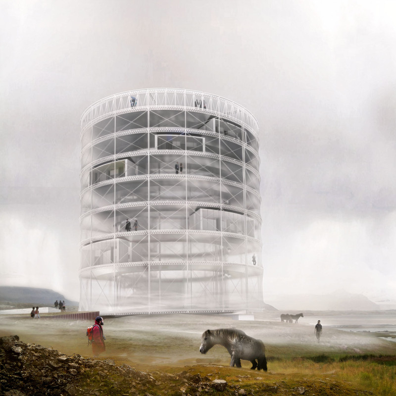 Dynamic Light Play Through Translucent Glass in a Three-Space Residence