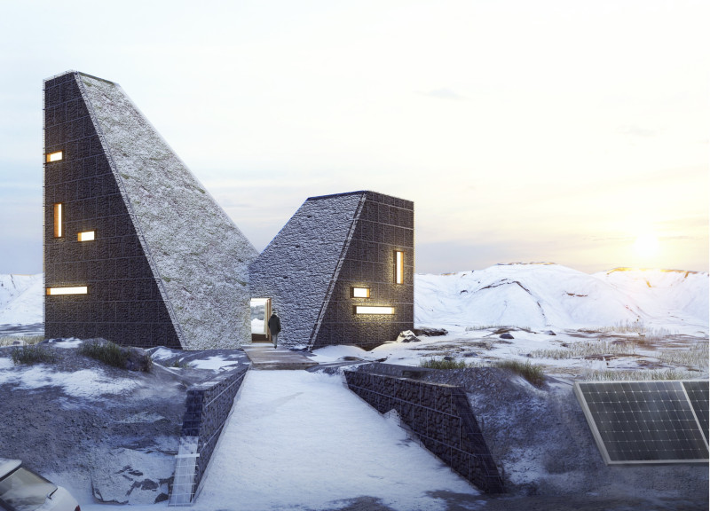 Tectonic Spaces Shaped by Earth Plaster and Straw for Visitor Engagement