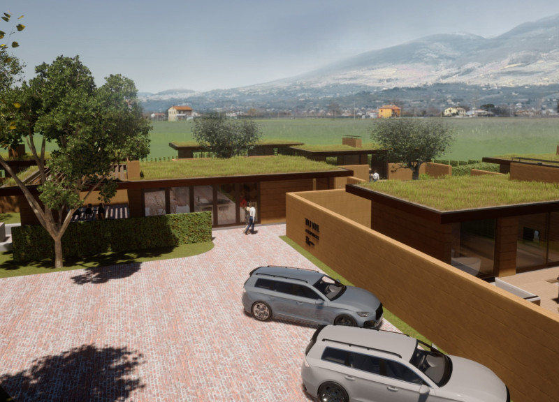 Rammed Earth Villas Embracing Assisi's Landscape with Thermal Mass Design