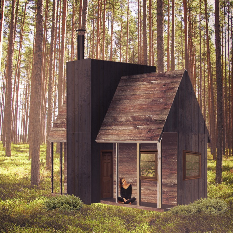 Natural Wool Insulation and Spruce Framework Create a Tranquil Retreat
