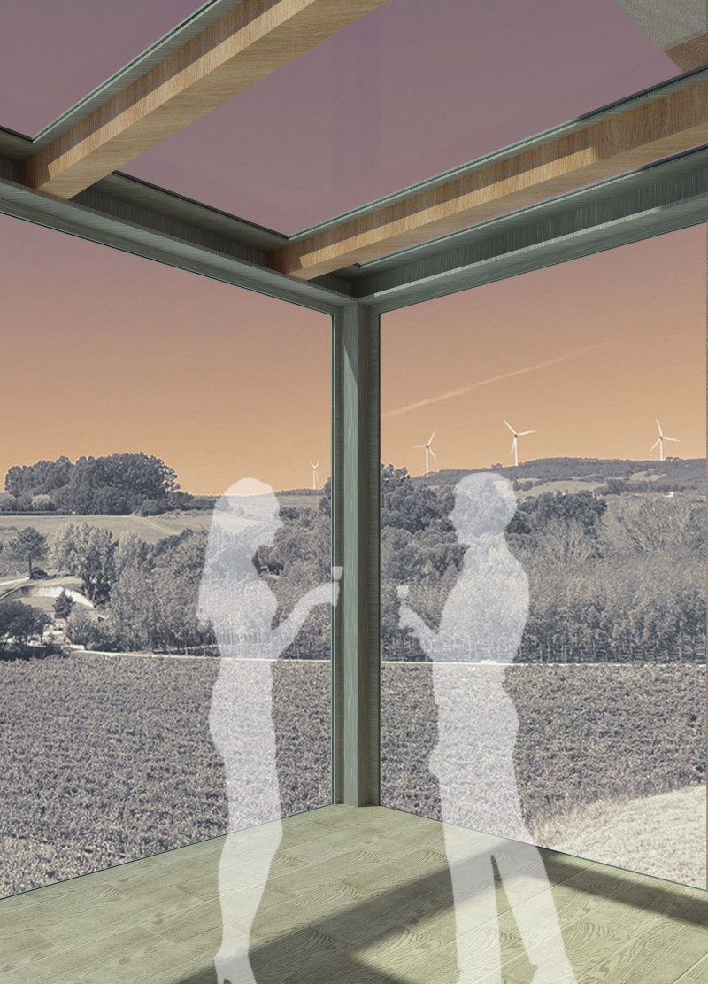 Corten Steel Structure Embracing Panoramic Views with a Glass Projection