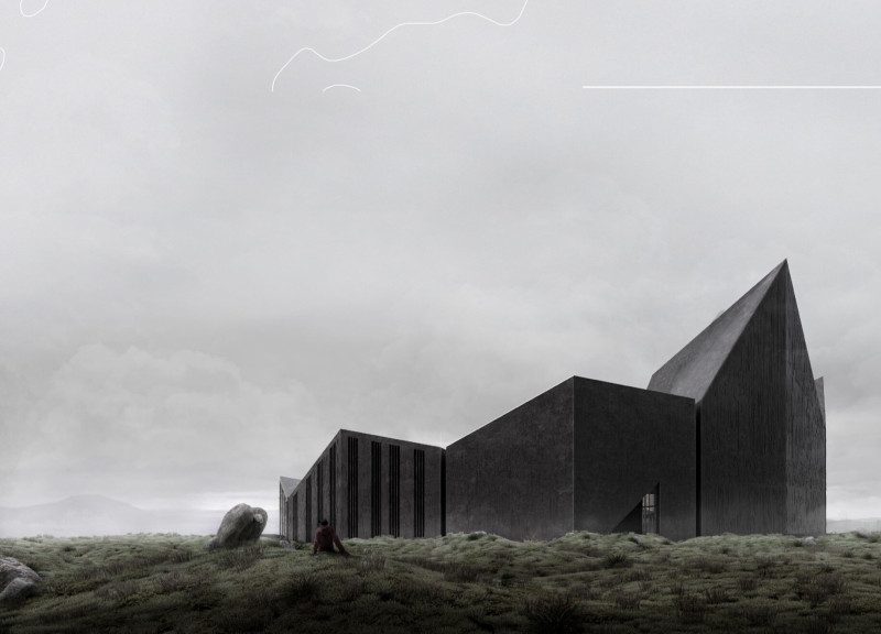 A Functional Museum of Volcanic Heritage with Lava Rock Panels