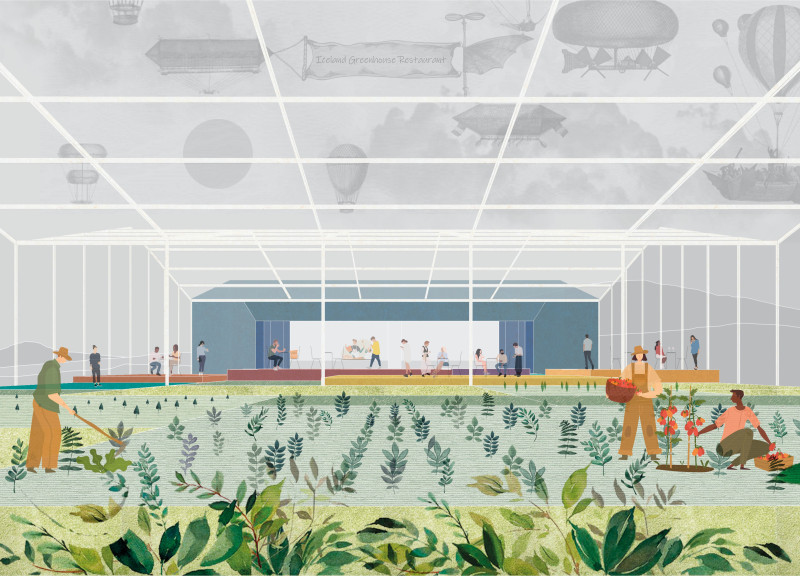 Vegetable Gardens Integrated Within Transparent Modules Overlooking Natural Springs