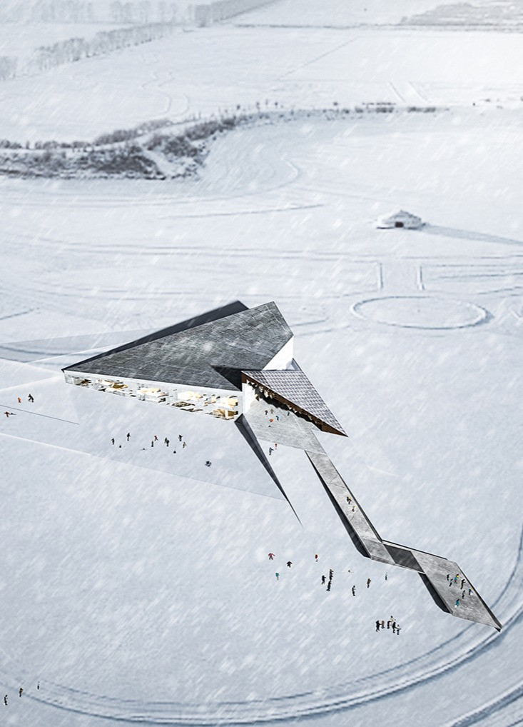 Cavernous Spaces Embracing Lightweight Aluminum and Concrete in Icelandic Cinema