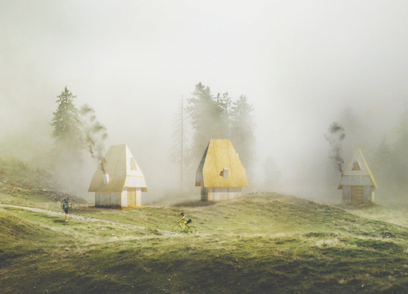 A Sustainable EuroVelo Rest Stop with Regional Roof Forms