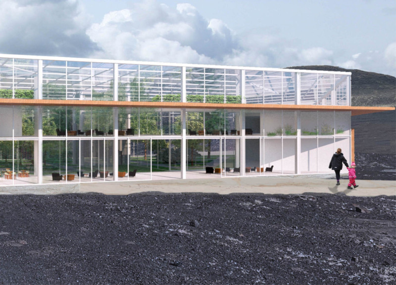 Glass Panels and Wooden Brises Embrace Nature at Icelandic Greenhouse-Spa