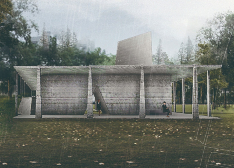 Recycling Concrete and Natural Stone Create Reflective Spaces for Grief