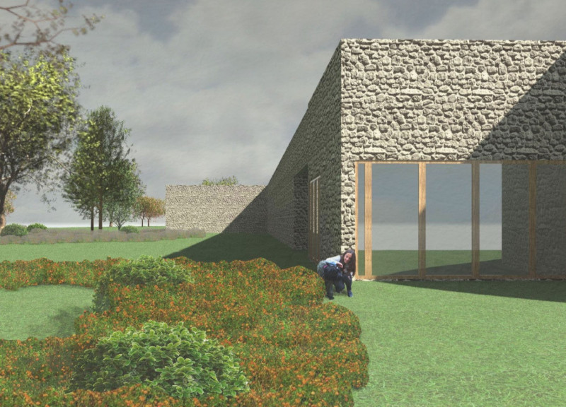 Cave-Like Shelters with Natural Granite and Warm Wood in a Secluded Landscape