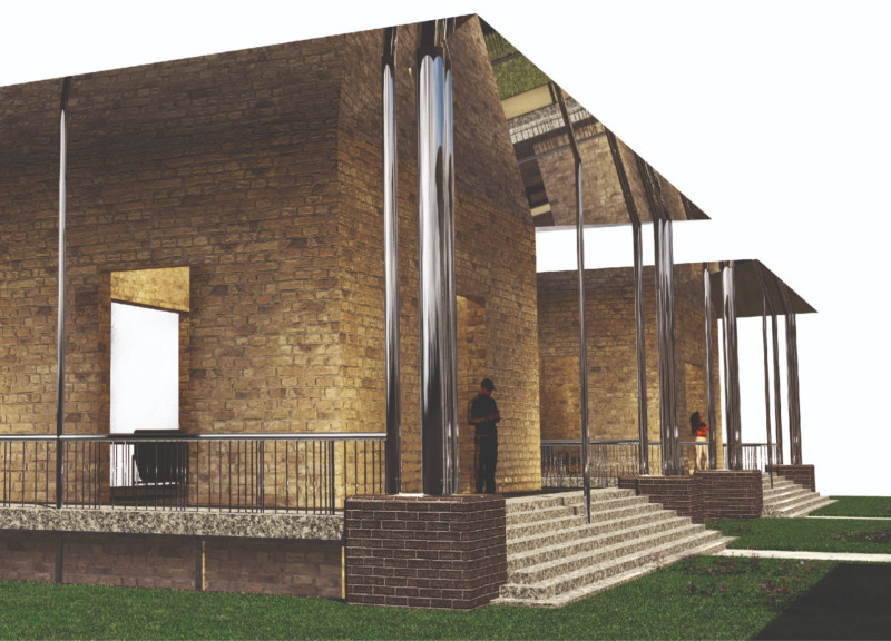 Geothermal Design with Brick Walls and Rainwater Harvesting