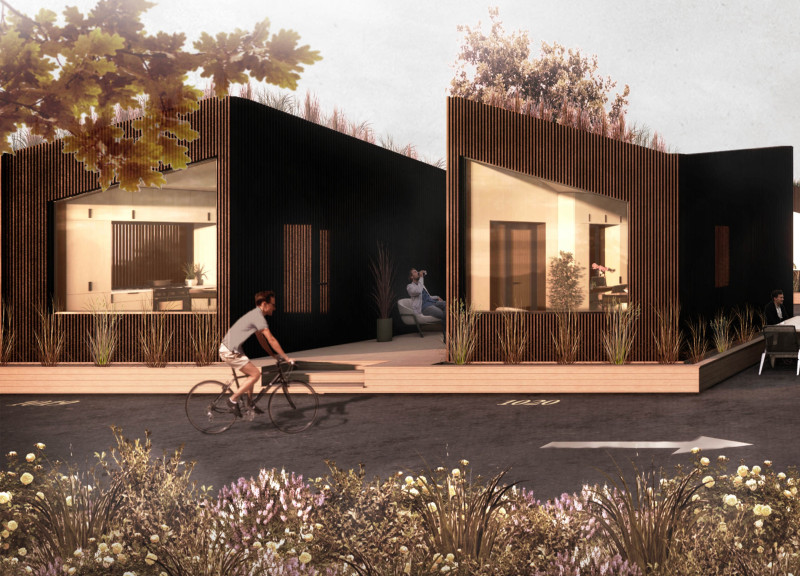 Bioswales and Diamond Piers in Compact Microhome Communities