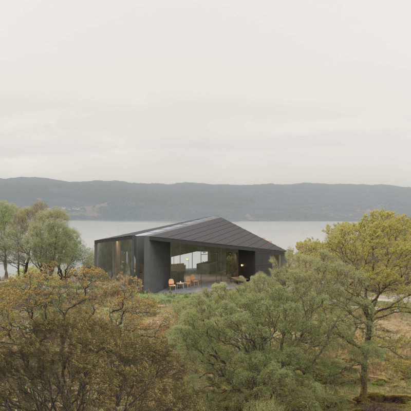 Geothermal Heating and Aluminum Cladding for Lakeside Family Retreat