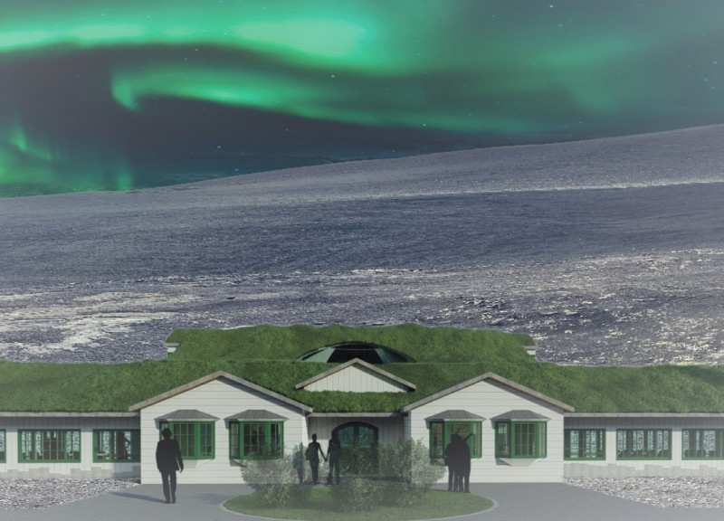 Turf Roofs and Stone Walls in a Sustainable Icelandic Farmhouse
