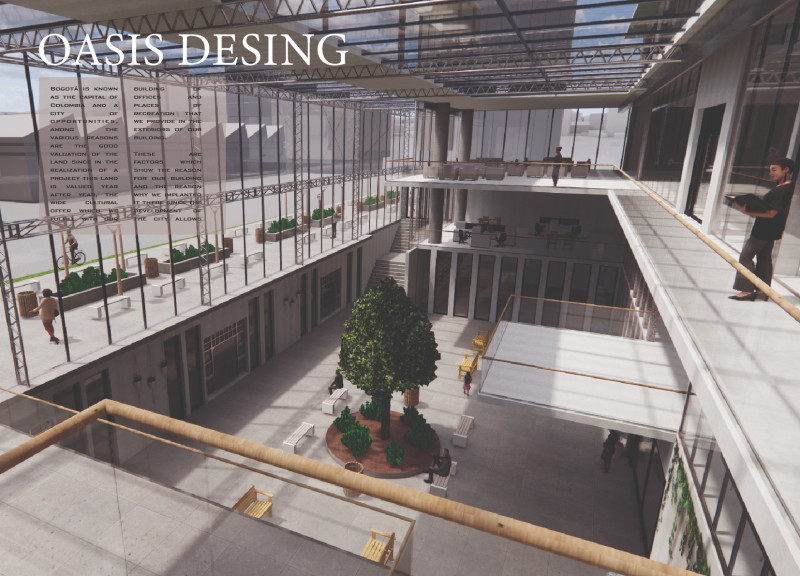 Geometric Spaces with Green Terraces Enhancing Urban Community Interaction