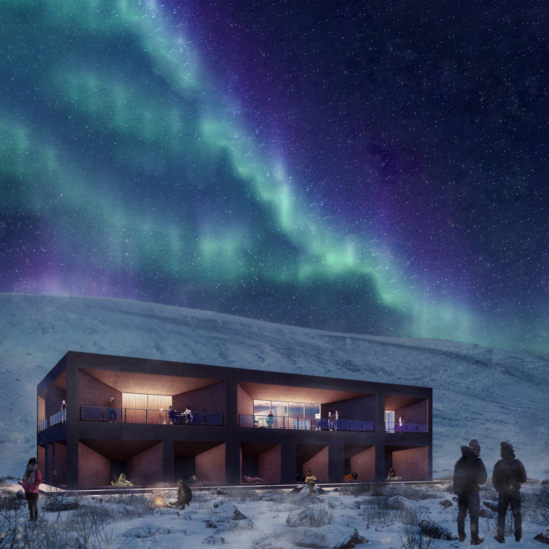 Volcanic Inspiration and Reinforced Concrete Create a New Resting Space for Trekkers