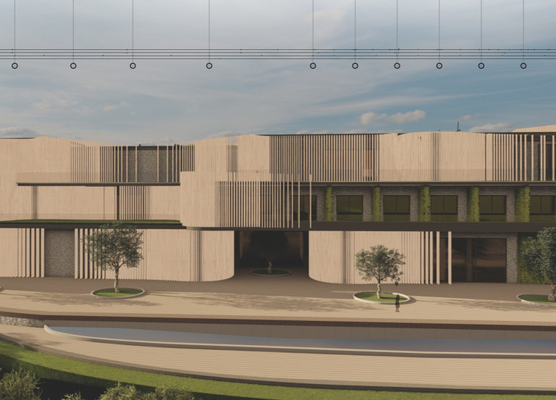 Green Walls and Stone Cladding in Elevated Artist Residences