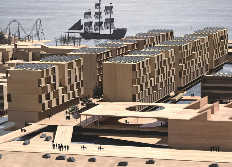 A Floating Urban Community Addressing Housing and Climate Challenges