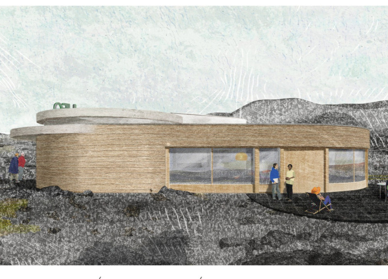 Rammed Earth Pavilion with Spherical Core Enhancing Community Engagement