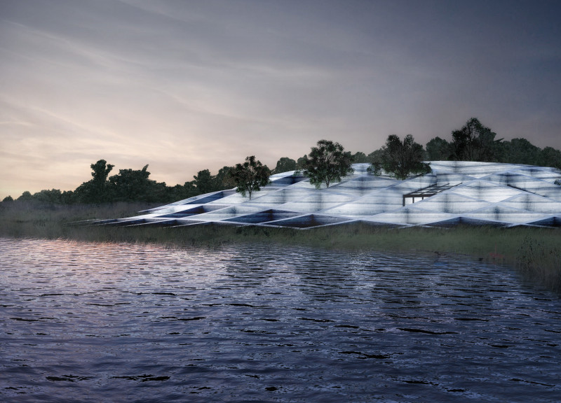 A Healing Retreat Built from Compressed Earth and Blue Clay