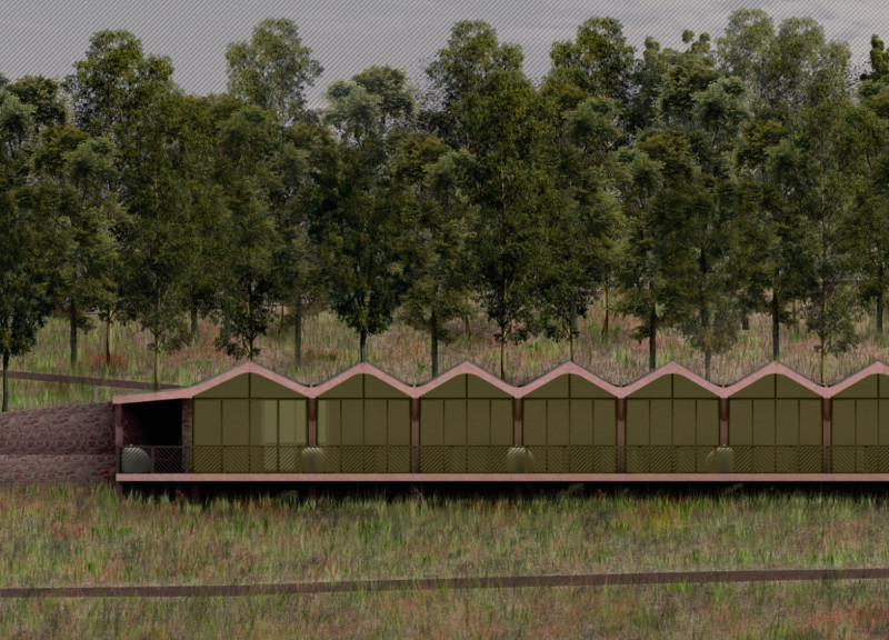 Stone Walls and Timber Planks in a Serene Valley Yoga House