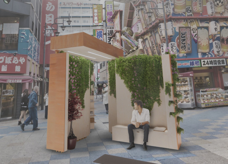 Corten Pavilion with Integrated Greenery for Urban Retreat