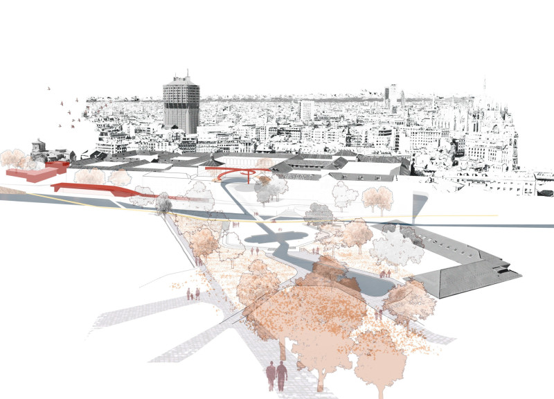 Transversal Pathways and Sustainable Drainage in Milan's Canal System