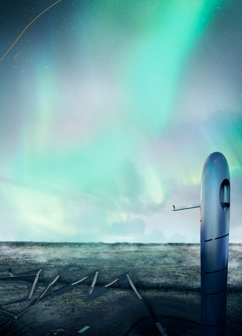 Needle Structure Weaving Cultural Runes into the Icelandic Landscape