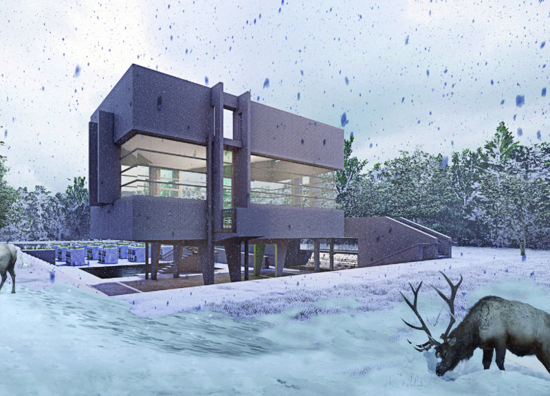 Sustainable Columbarium Surrounded by Greenery and Wildflowers