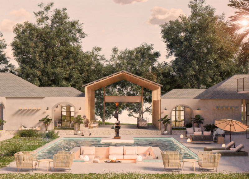 Cork Panel Facade and Natural Plaster in a Wine Retreat Setting