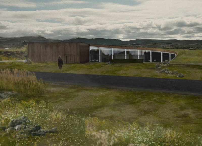 Sod Roof Pavilion Inspired by Volcanic Forms and Northern Lights