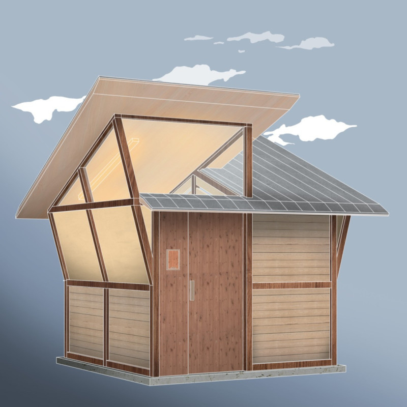 Sky-Framing Cabins with Translucent Panels for Rest and Reflection