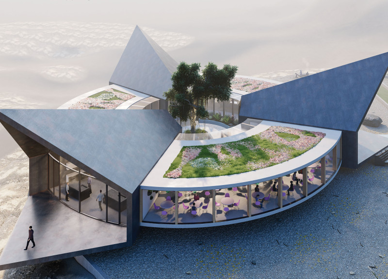 Metal-Clad Triangular Structure Embracing Nature's Elements in Iceland