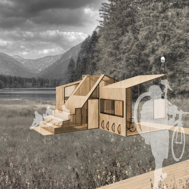 An Outdoor Hub for Cycling Amenities and Accommodation